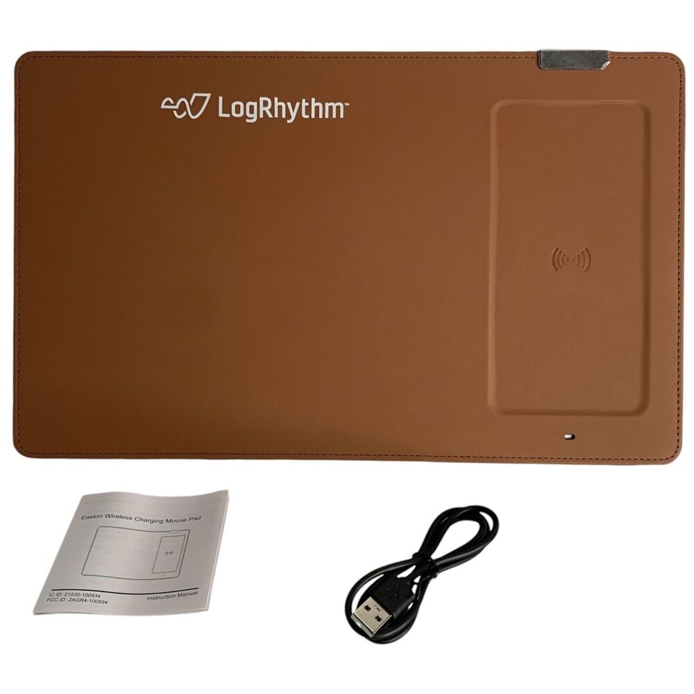 Wireless Charger 2in1 Mouse Pad QI Wireless Charging Faux Leather iPhone Android